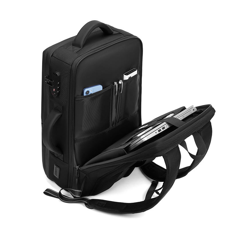 Business Backpack Brief - Wasserdichter Business-Reiserucksack mit USB-Ladeanschluss, Große Kapazität,
