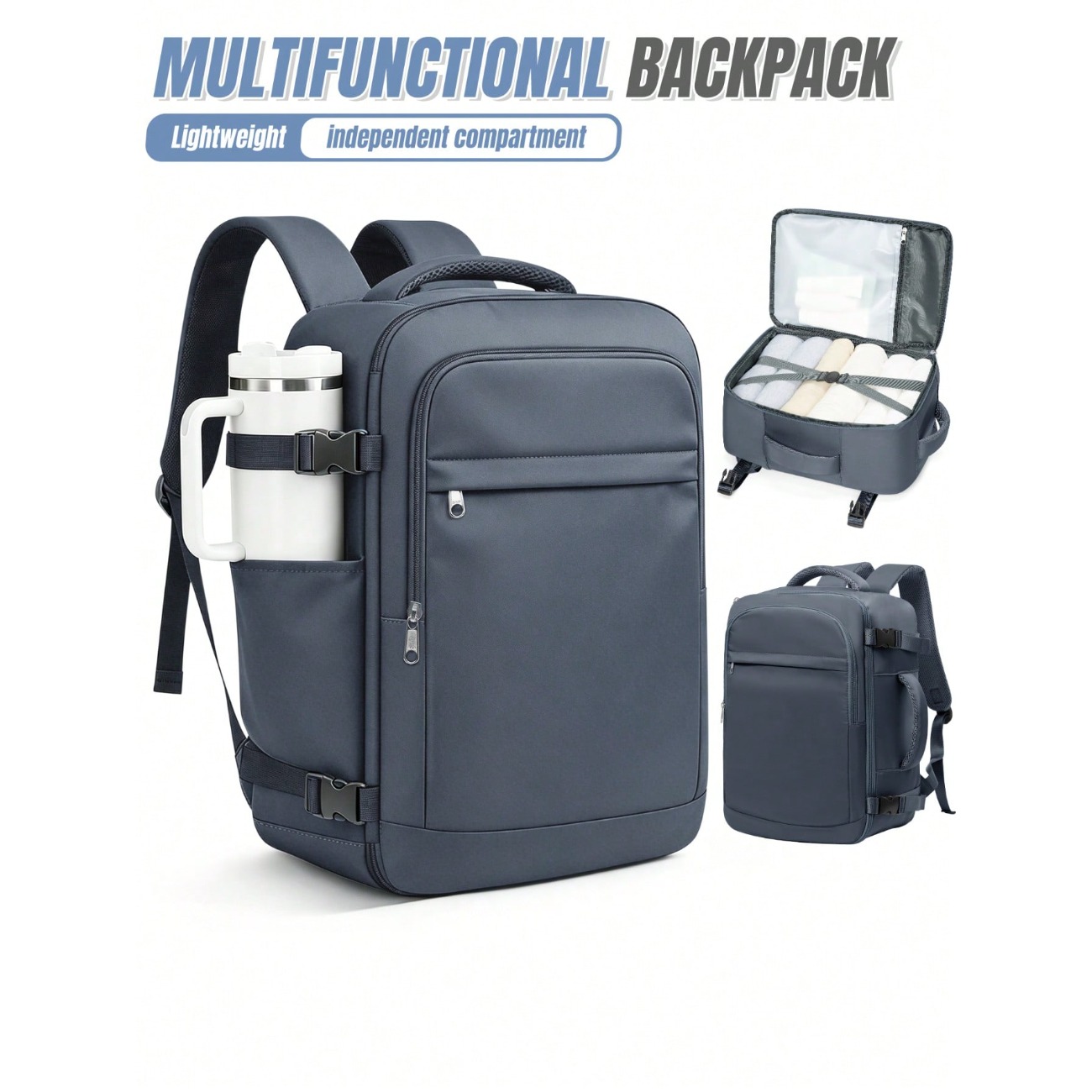 Laptop Backpack 15.6 - Leichter Reiserucksack mit großer Kapazität, wasserdichtes