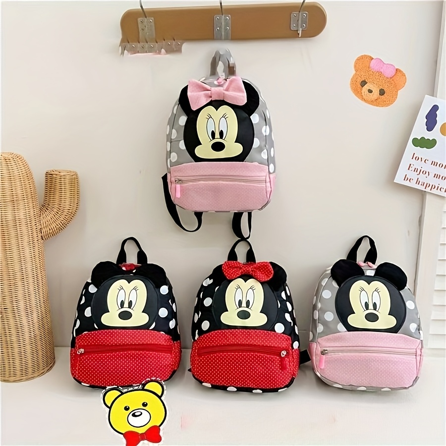 Fashion Backpack Women - Mesuca Cartoon-Maus-Charakter-Print-Rucksack Kawaii Colorblock Stilvolle Schultasche
