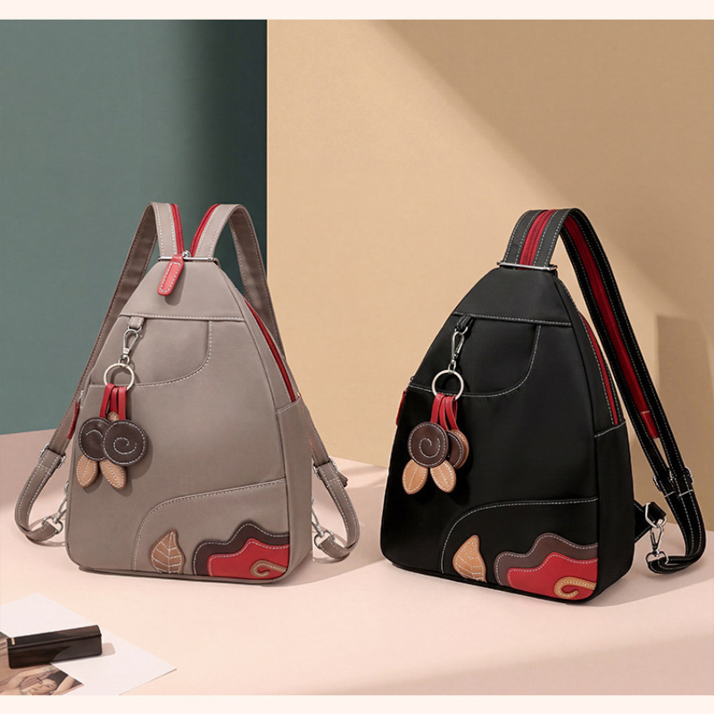 Fashion Backpack Women - Damen-Rucksack Outdoor Casual Wasserdicht Solide Nylon-Schultertasche