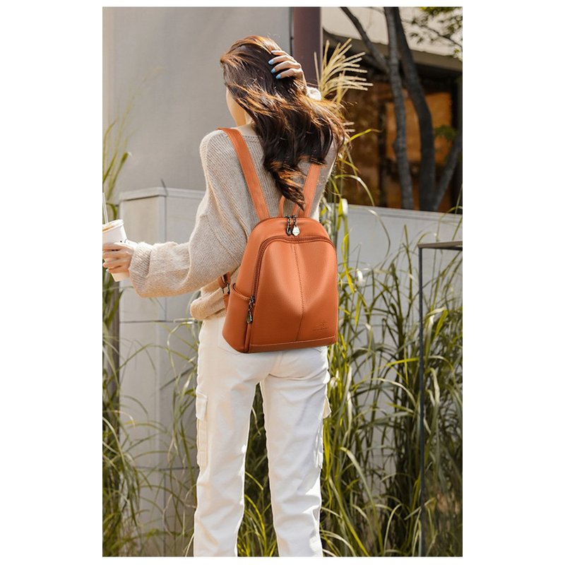 Neue koreanische weiche PU-Led – Leather Backpack Vintage Bewertung und Preis