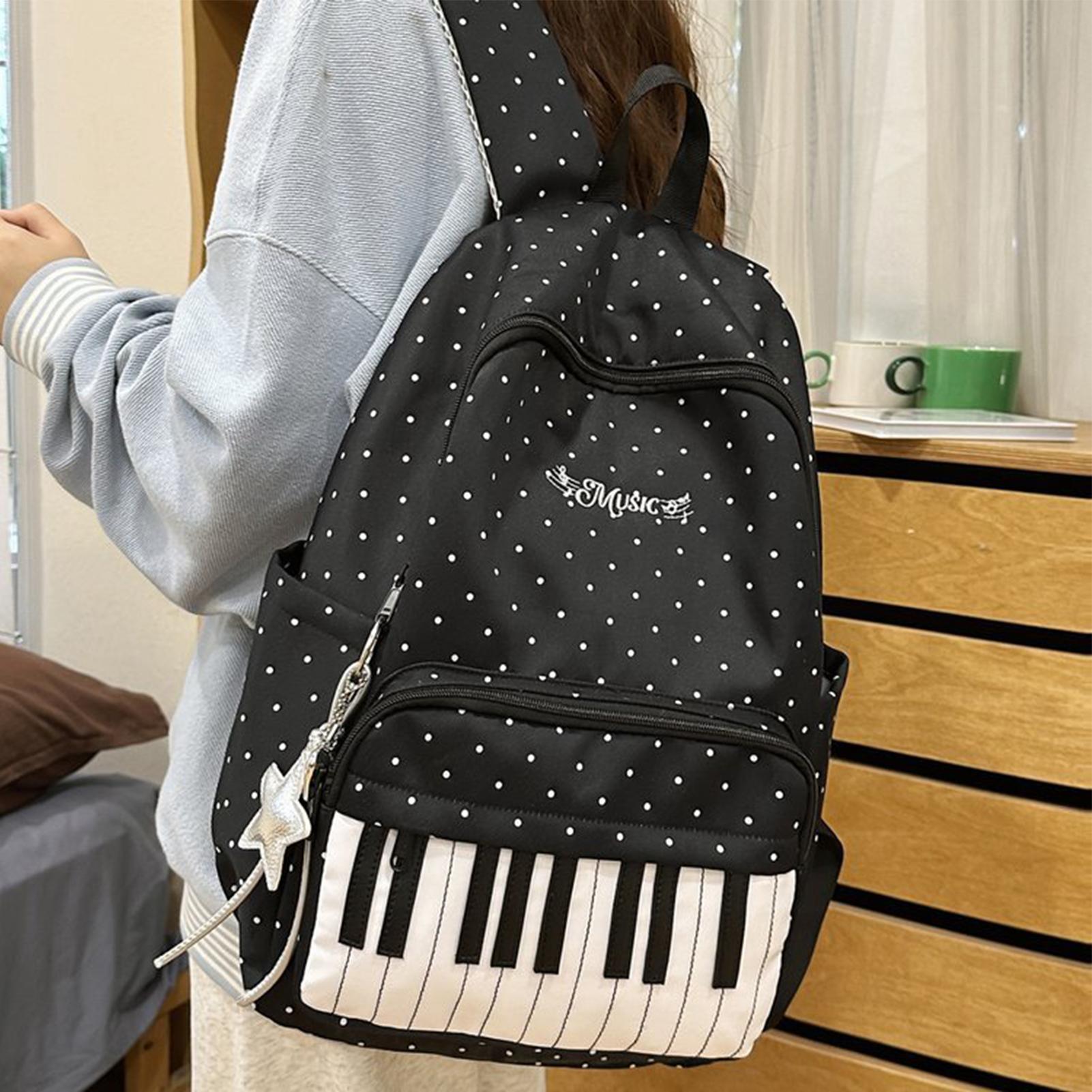 Reiserucksack mit Klavier-Prin – Fashion Backpack Women Bewertung und Preis